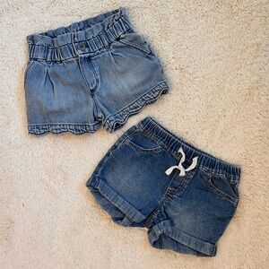 GAP Girls Denim Shorts - Light & Medium Blue Set of 2 Sz 5